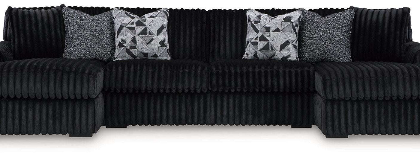 Midnight-Madness Sectional with Chaise Half Price Furniture