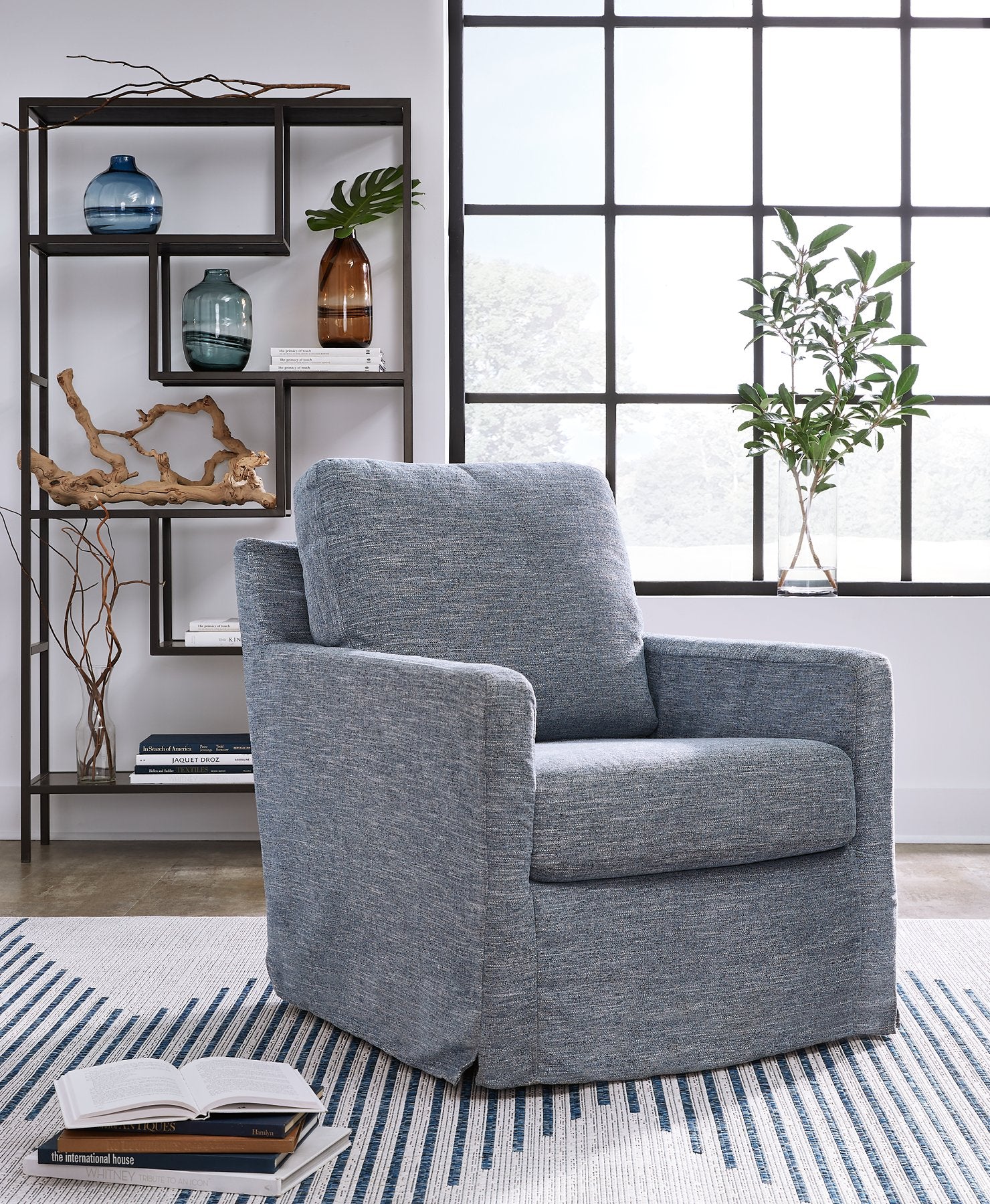 Nenana Next-Gen Nuvella Swivel Glider Accent Chair Half Price Furniture