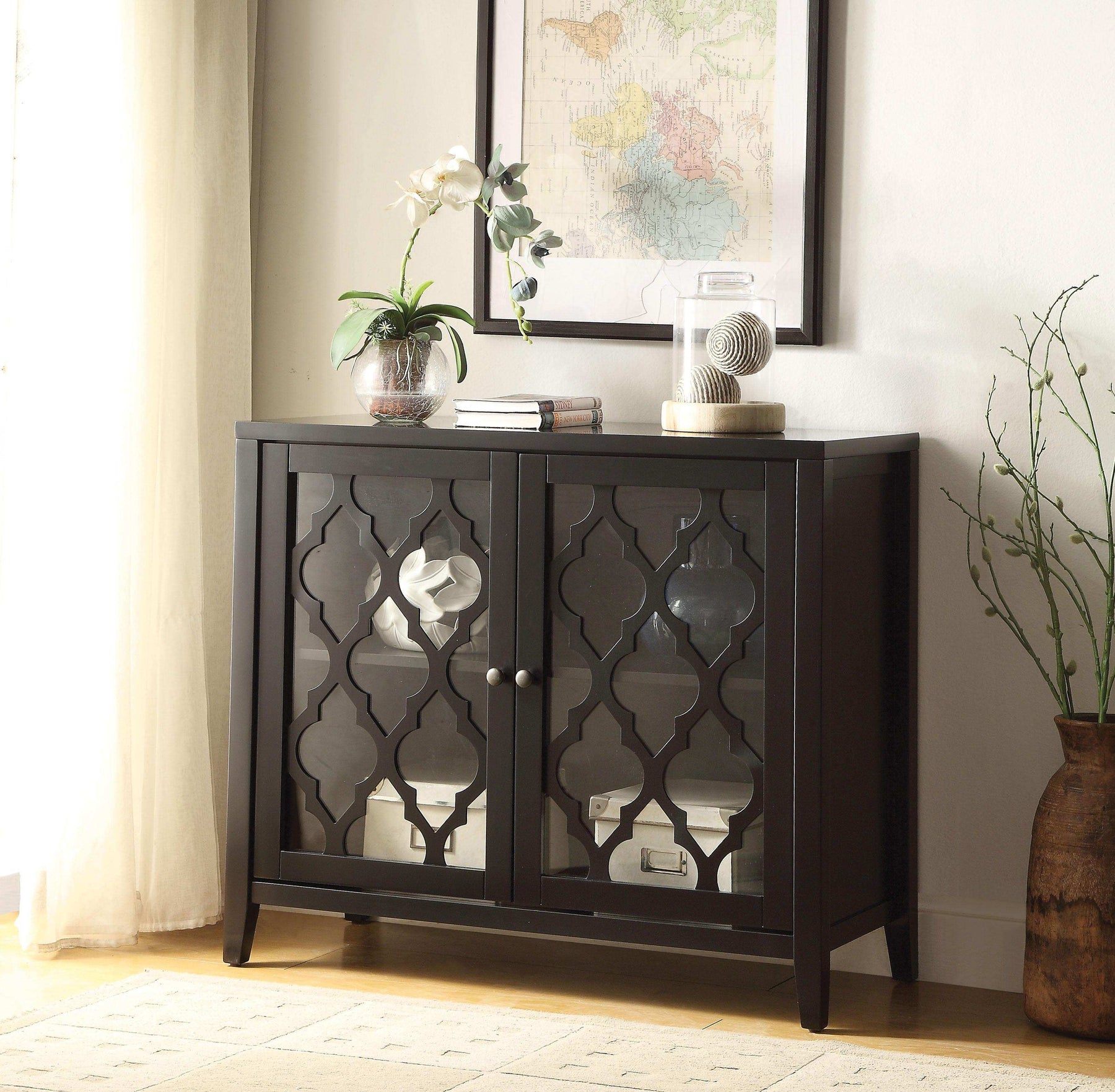 Ceara Black Console Table - Half Price Furniture