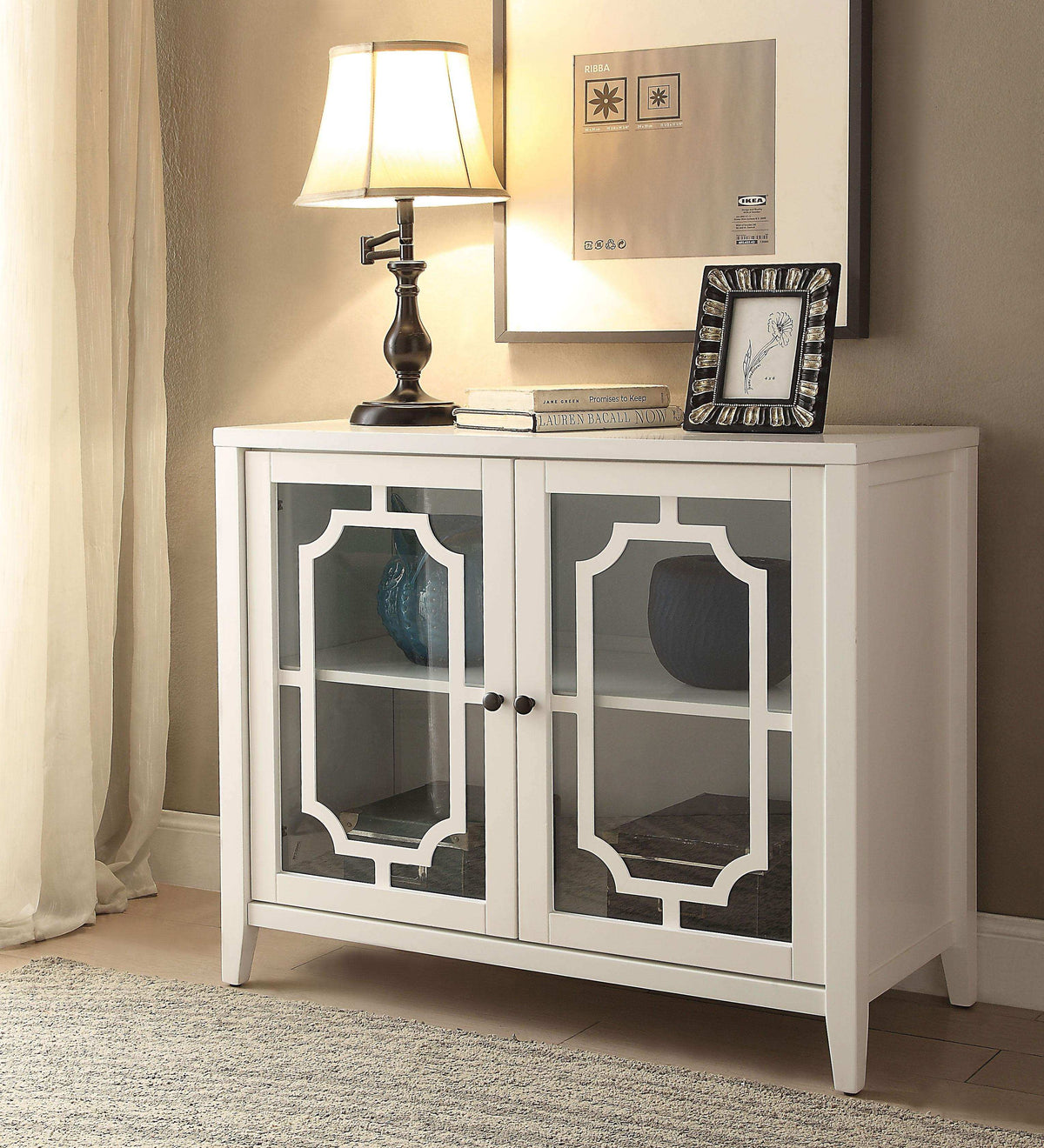 Ceara White Console Table - Half Price Furniture