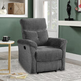 Treyton Gray Chenille Glider Recliner Half Price Furniture