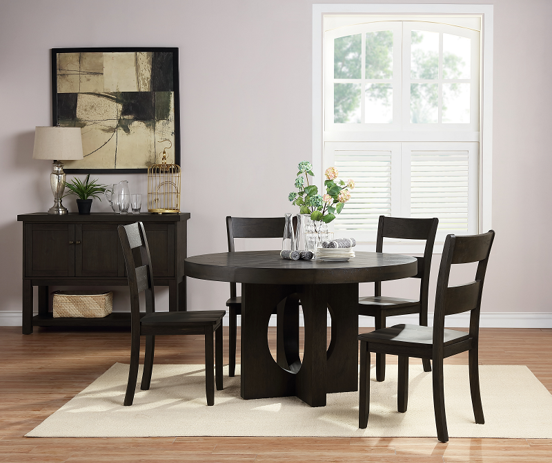 Haddie Distressed Walnut Dining Table Half Price Furniture