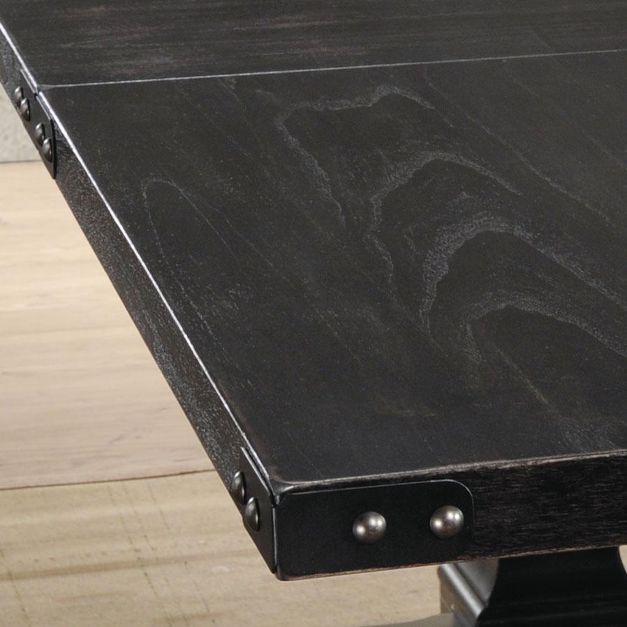 Morland Vintage Black Dining Table Half Price Furniture