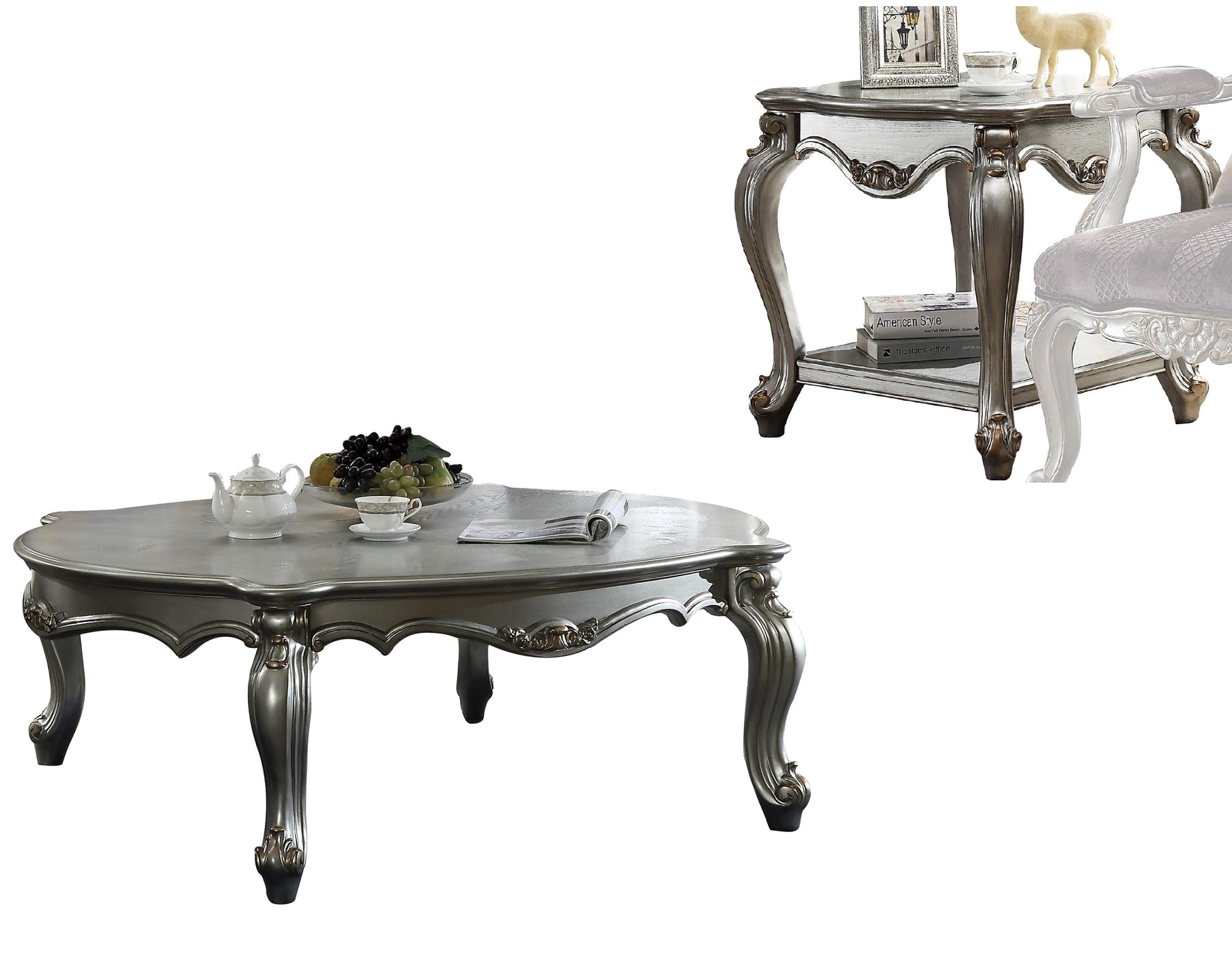 Picardy Antique Platinum Coffee Table Half Price Furniture
