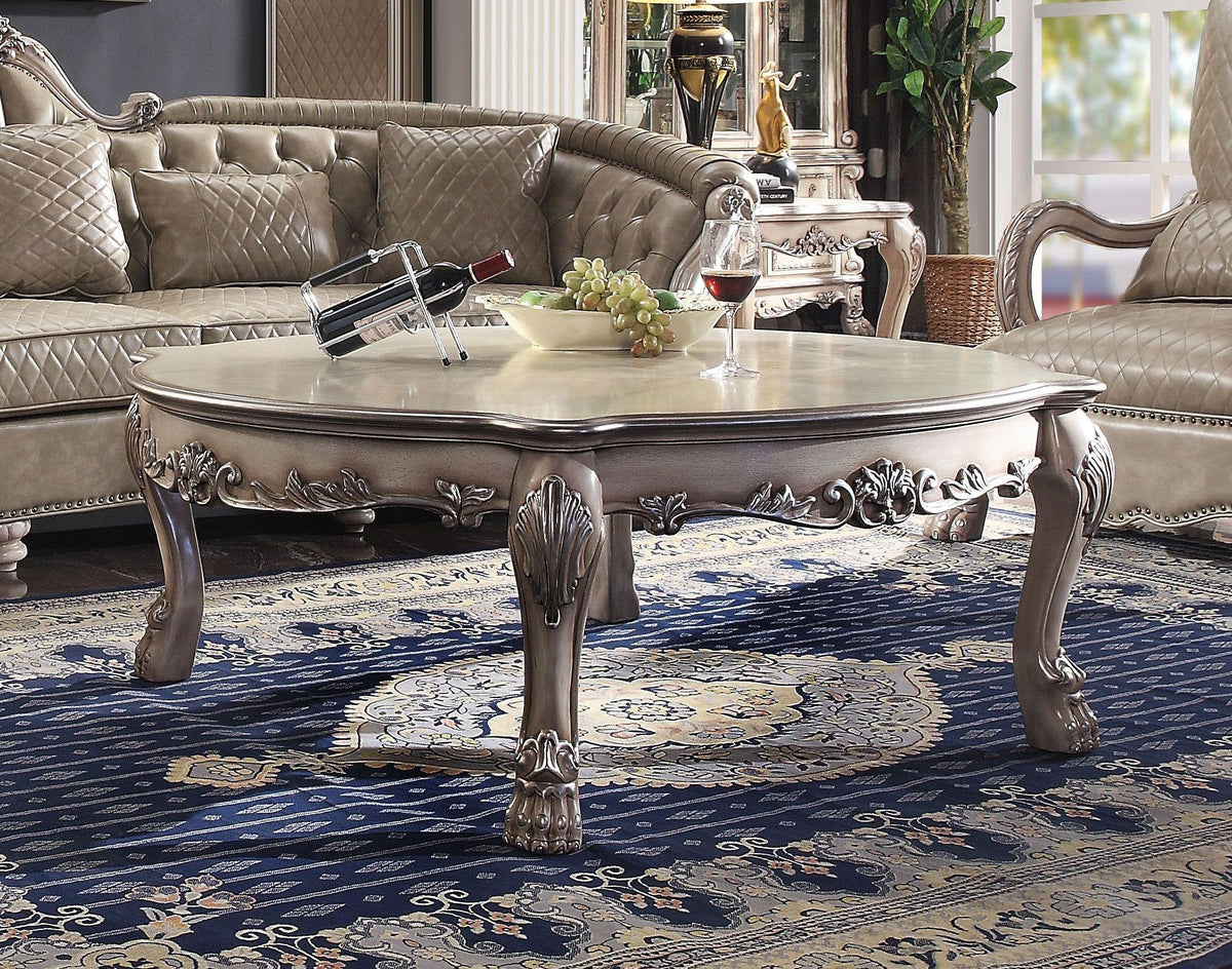 Dresden Vintage Bone White Coffee Table Half Price Furniture