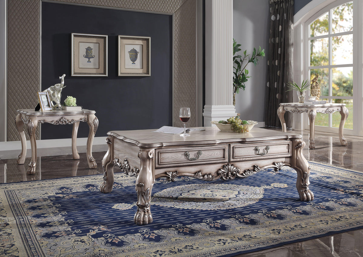 Dresden Vintage Bone White Coffee Table - Coffee Table - Half Price Furniture
