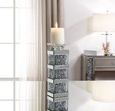 Noralie Mirrored & Faux Diamonds Accent Candleholder Half Price Furniture