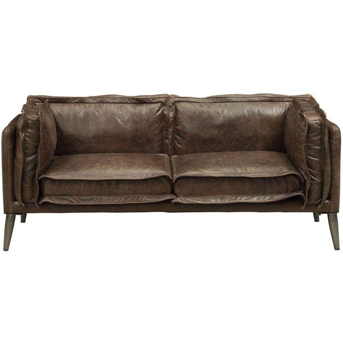 Acme Furniture Porchester Loveseat in Distress Chocolate 52481 Half Price Furniture