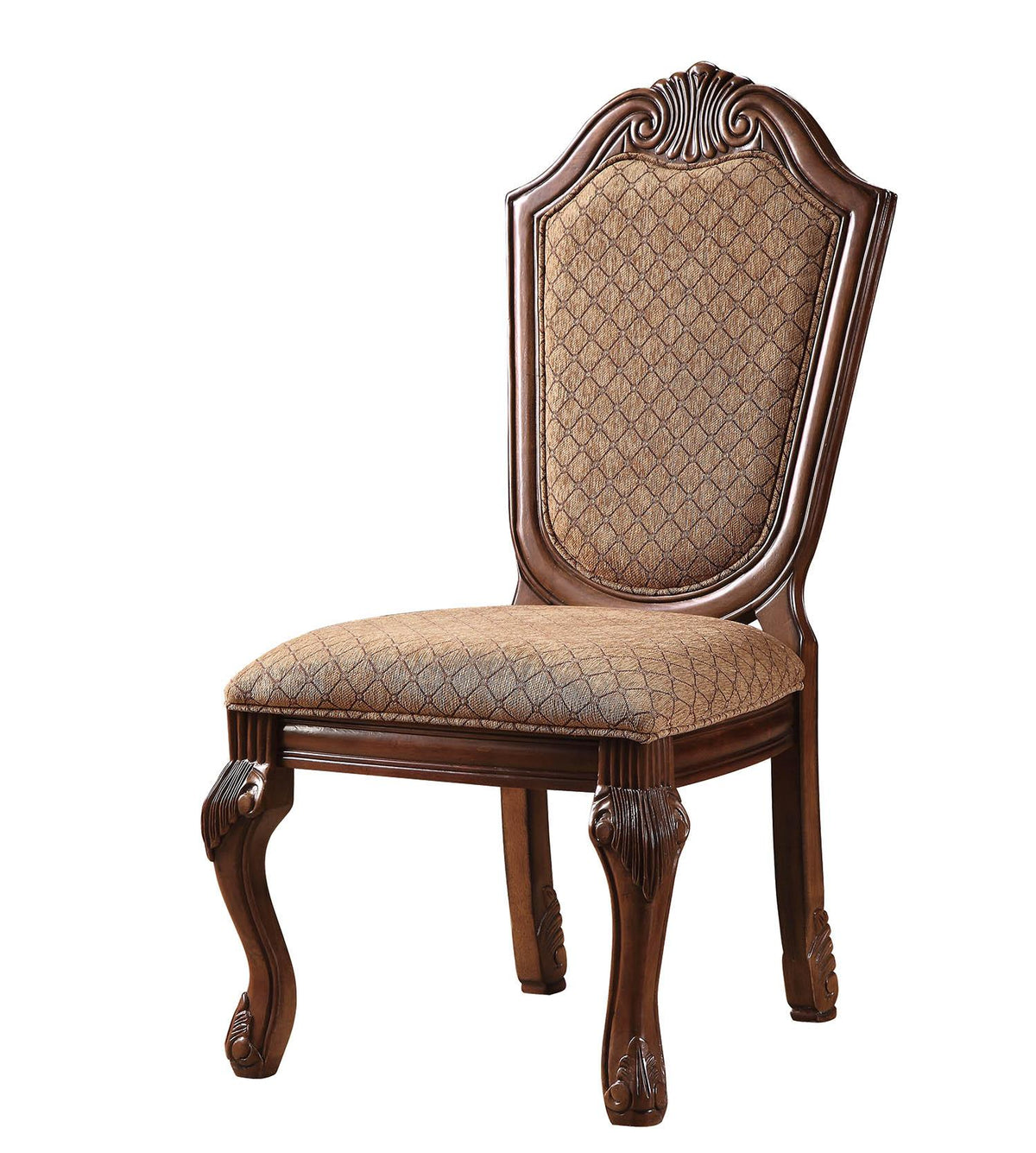 Chateau De Ville Fabric & Cherry Side Chair  Las Vegas Furniture Stores