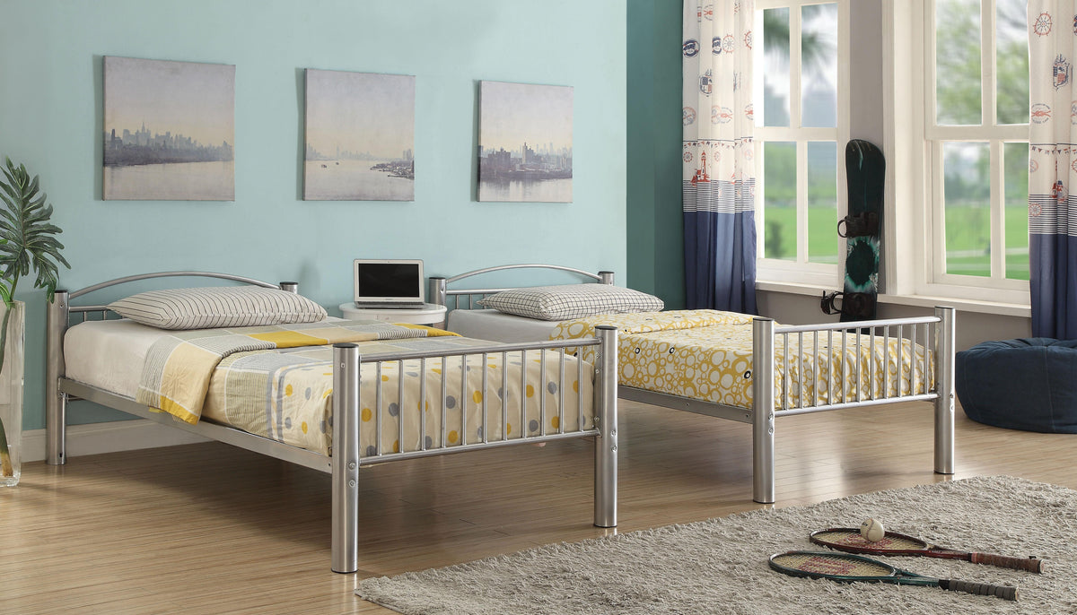 Cayelynn Silver Bunk Bed (Twin/Twin)  Las Vegas Furniture Stores