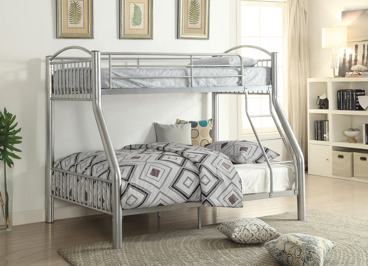 Cayelynn Silver Bunk Bed (Twin/Full)  Las Vegas Furniture Stores