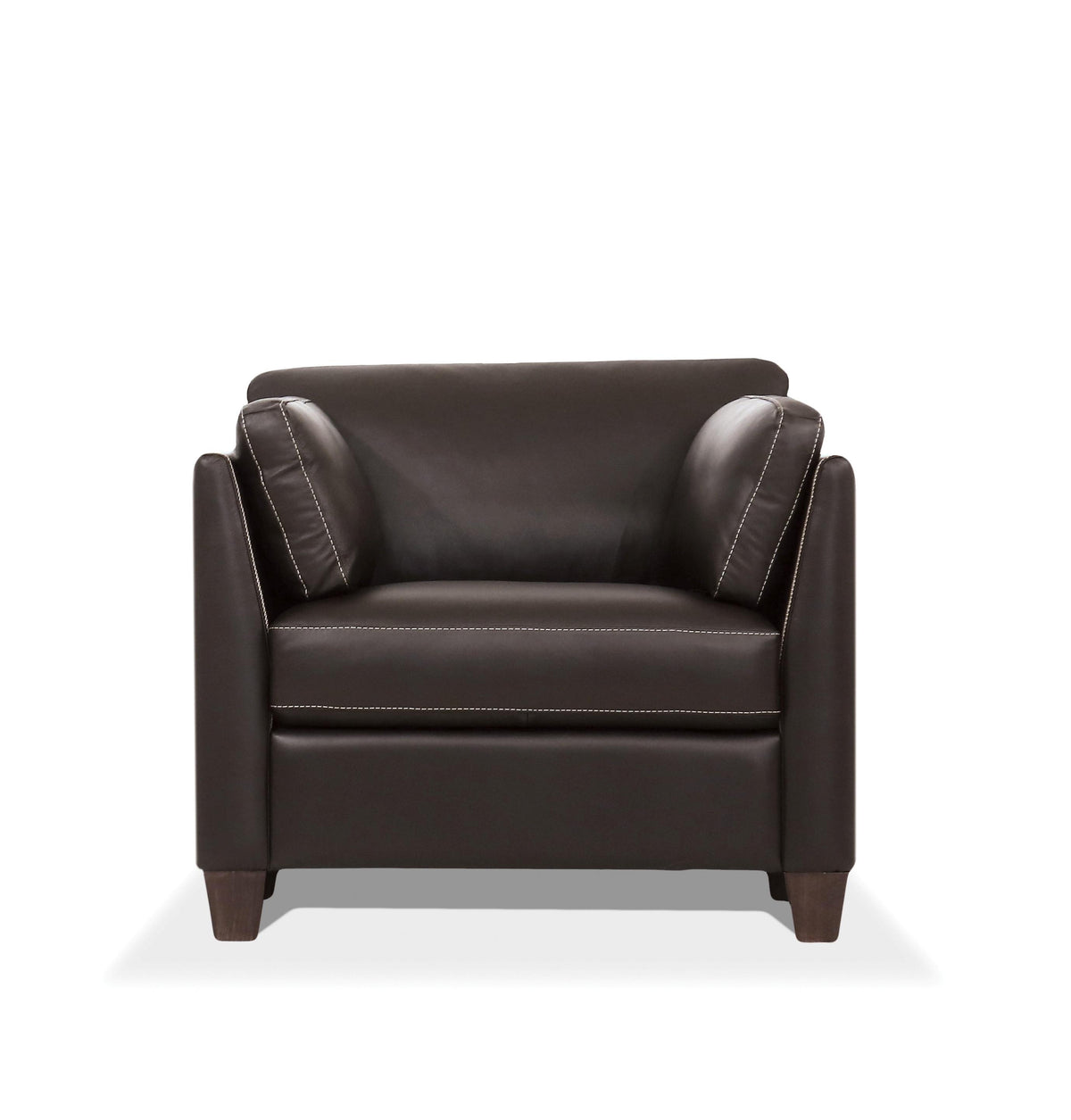 Matias Chocolate Leather Chair  Las Vegas Furniture Stores