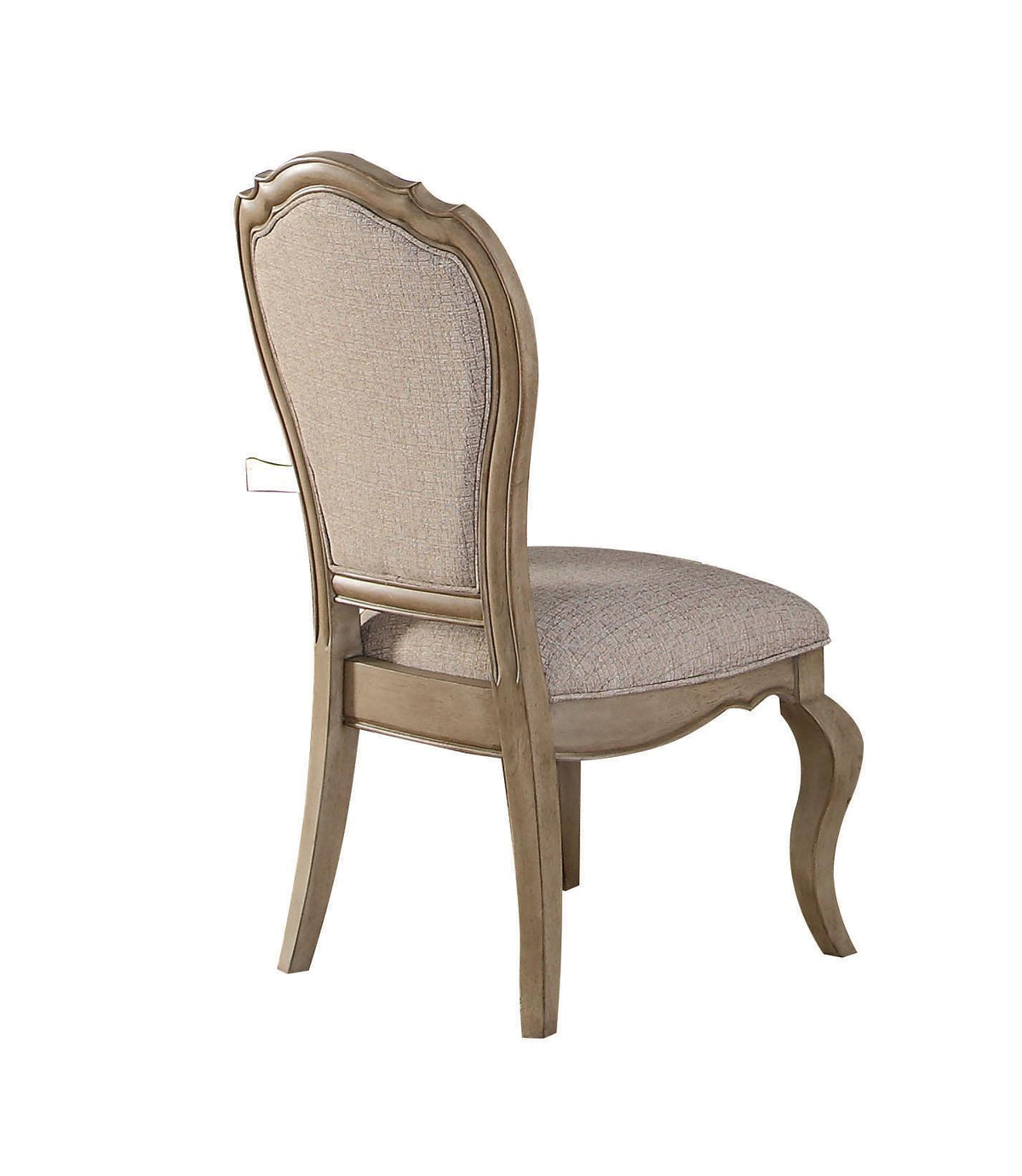 Chelmsford Beige Fabric & Antique Taupe Side Chair  Las Vegas Furniture Stores
