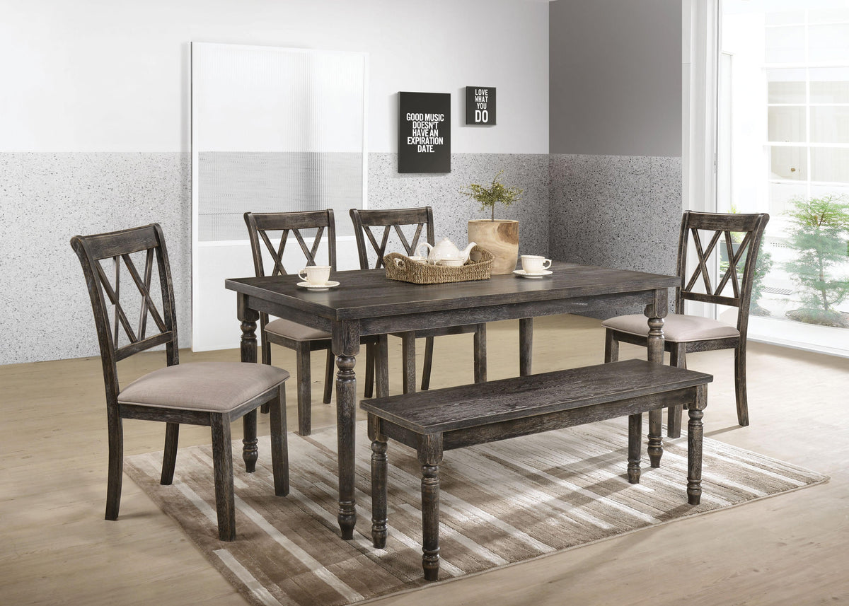 Claudia II Weathered Gray Dining Table  Las Vegas Furniture Stores