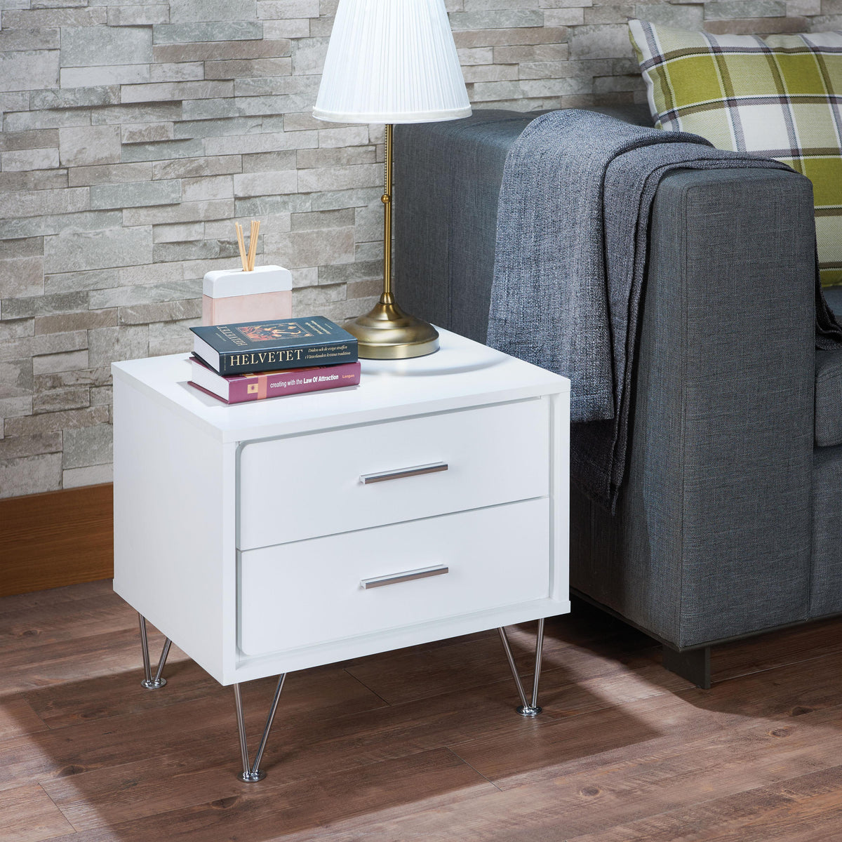 Deoss White Accent Table  Las Vegas Furniture Stores