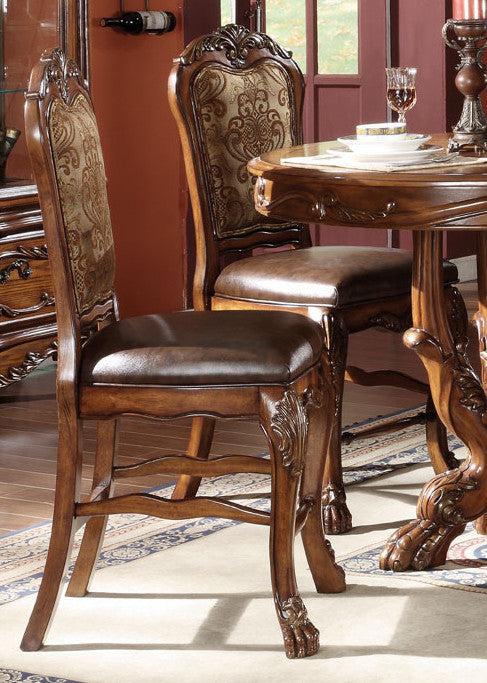 Acme Dresden Counter Height Dining Chairs in Brown Cherry Oak 12162 (Set of 2)  Las Vegas Furniture Stores