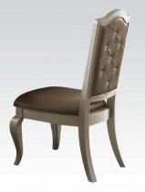 Acme Francesca Side Chair in Silver/Champagne (Set of 2) 62082  Las Vegas Furniture Stores