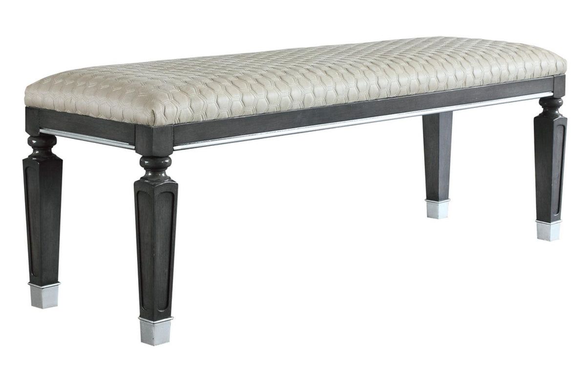 Acme Furniture House Beatrice Bench in Light Gray 28817  Las Vegas Furniture Stores