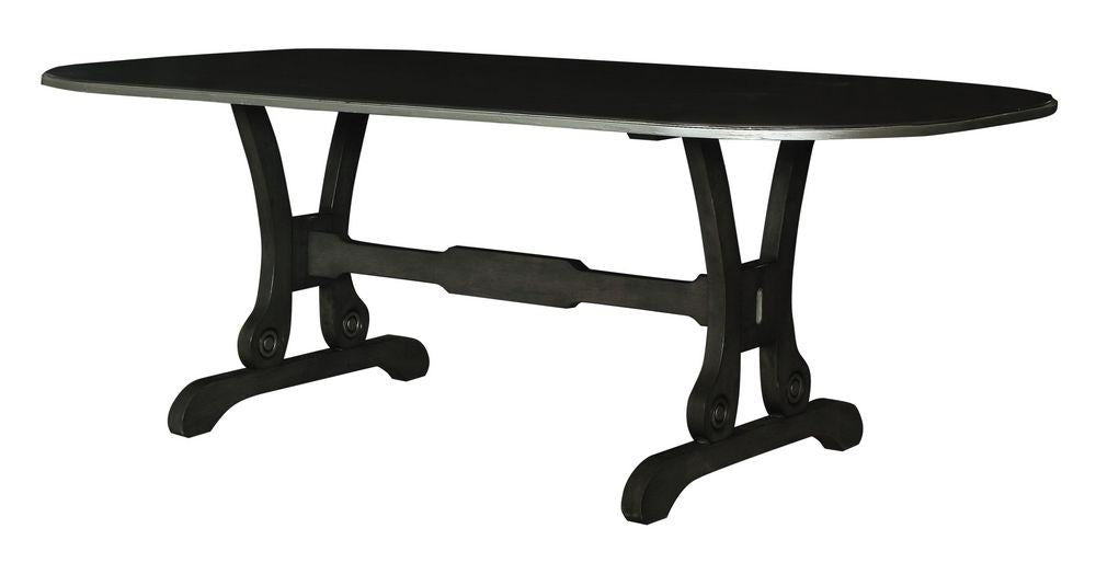 Acme Furniture House Beatrice Dining Table in Charcoal 68810  Las Vegas Furniture Stores