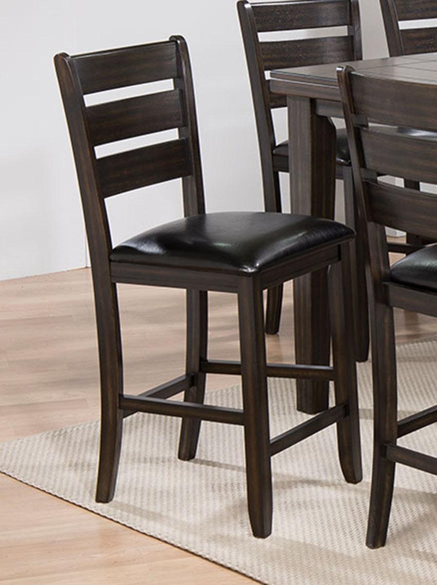 Acme Furniture Urbana Counter Height Chair in Black and Espresso (Set of 2) 74633  Las Vegas Furniture Stores