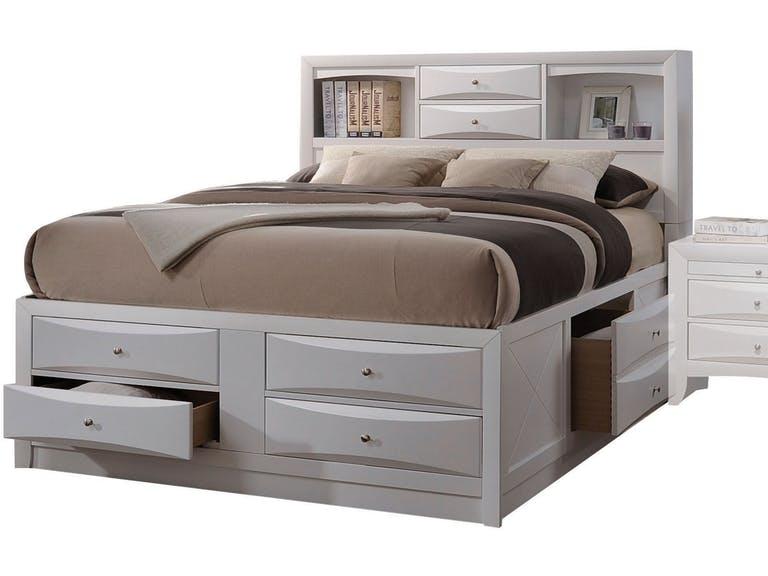 Acme Ireland Full Storage Bed in White 21710F  Las Vegas Furniture Stores