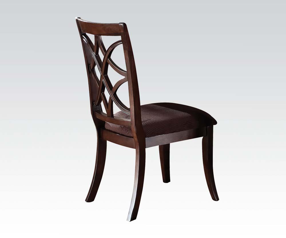 Acme Keenan Dining Side Chairs (Set of 2) in Dark Walnut 60257  Las Vegas Furniture Stores