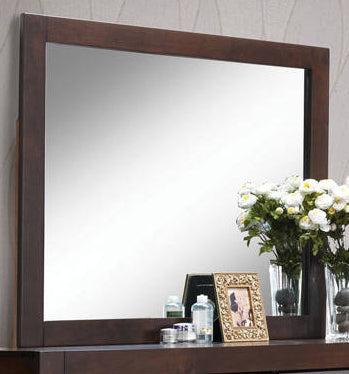 Acme Oberreit Mirror in Walnut 25794  Las Vegas Furniture Stores