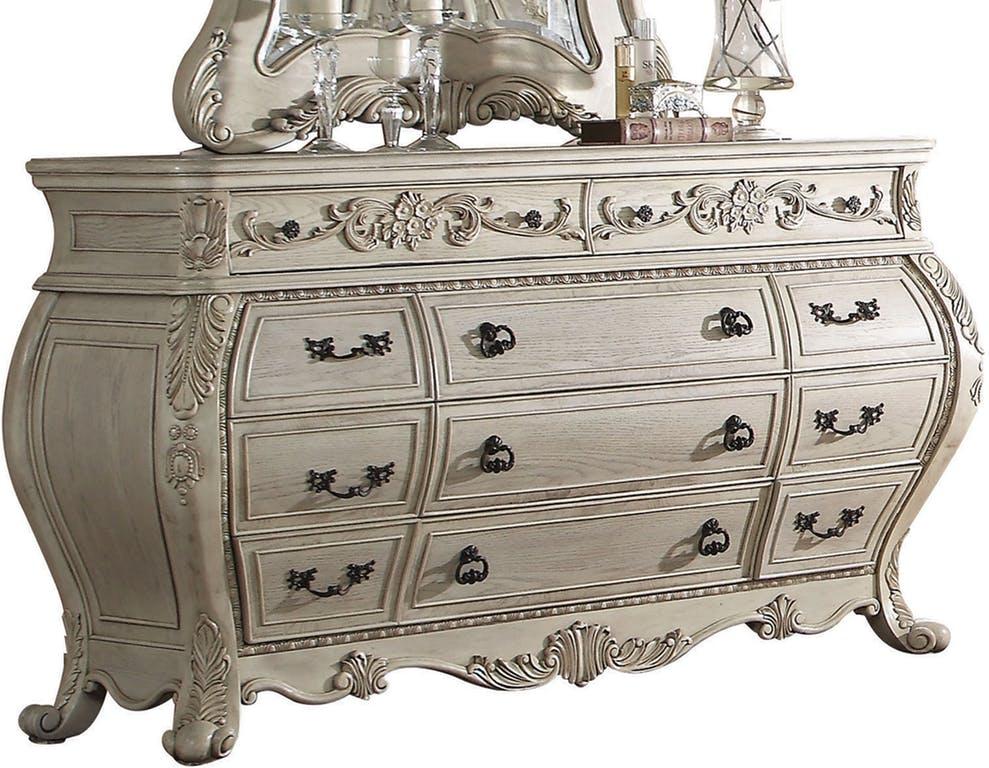 Acme Ragenardus Dresser in Antique White 27015  Las Vegas Furniture Stores
