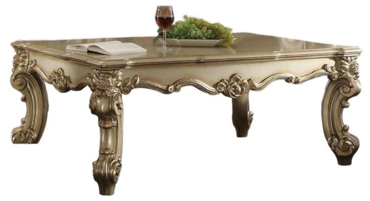 Acme Vendome Rectangular Coffee Table in Gold Patina 83120  Las Vegas Furniture Stores