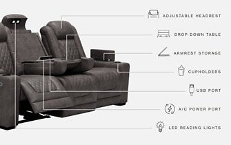 HyllMont Power Reclining Sofa - Half Price Furniture