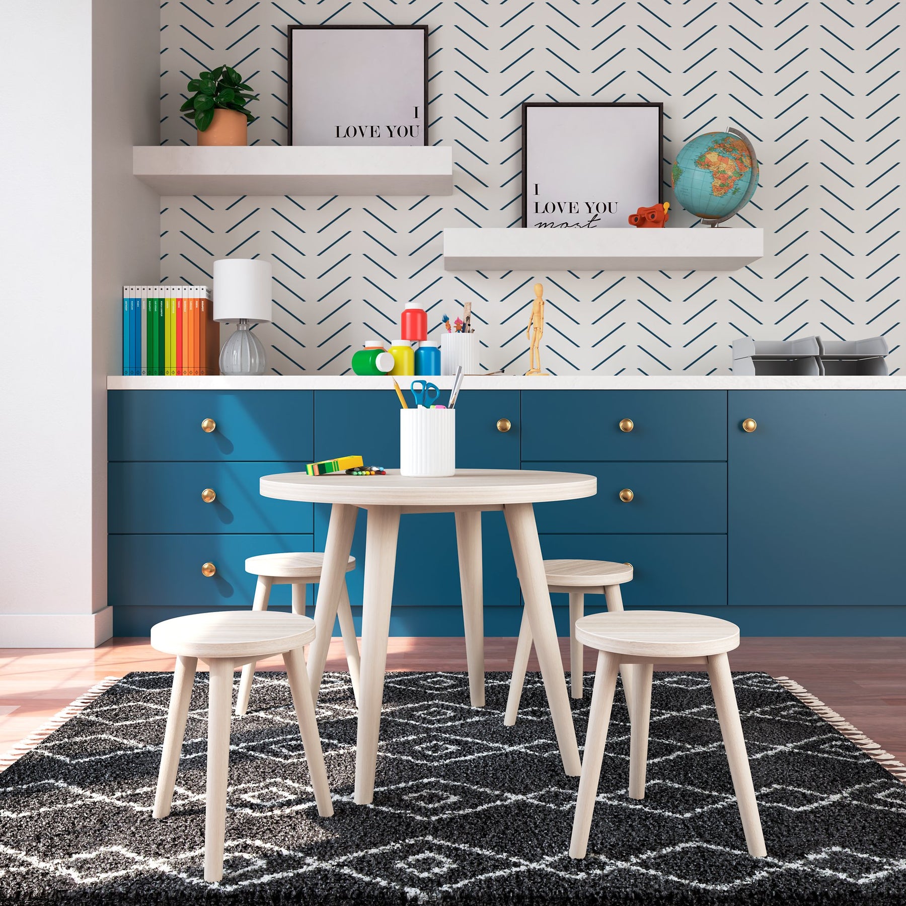 Blariden Table and Chairs (Set of 5) Half Price Furniture