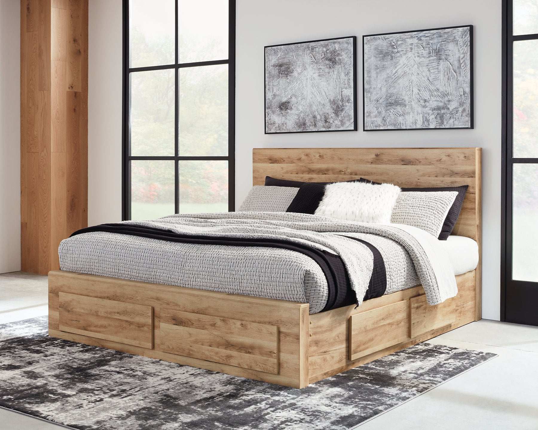 Hyanna Panel Storage Bed with 1 Under Bed Storage Drawer - Half Price Furniture