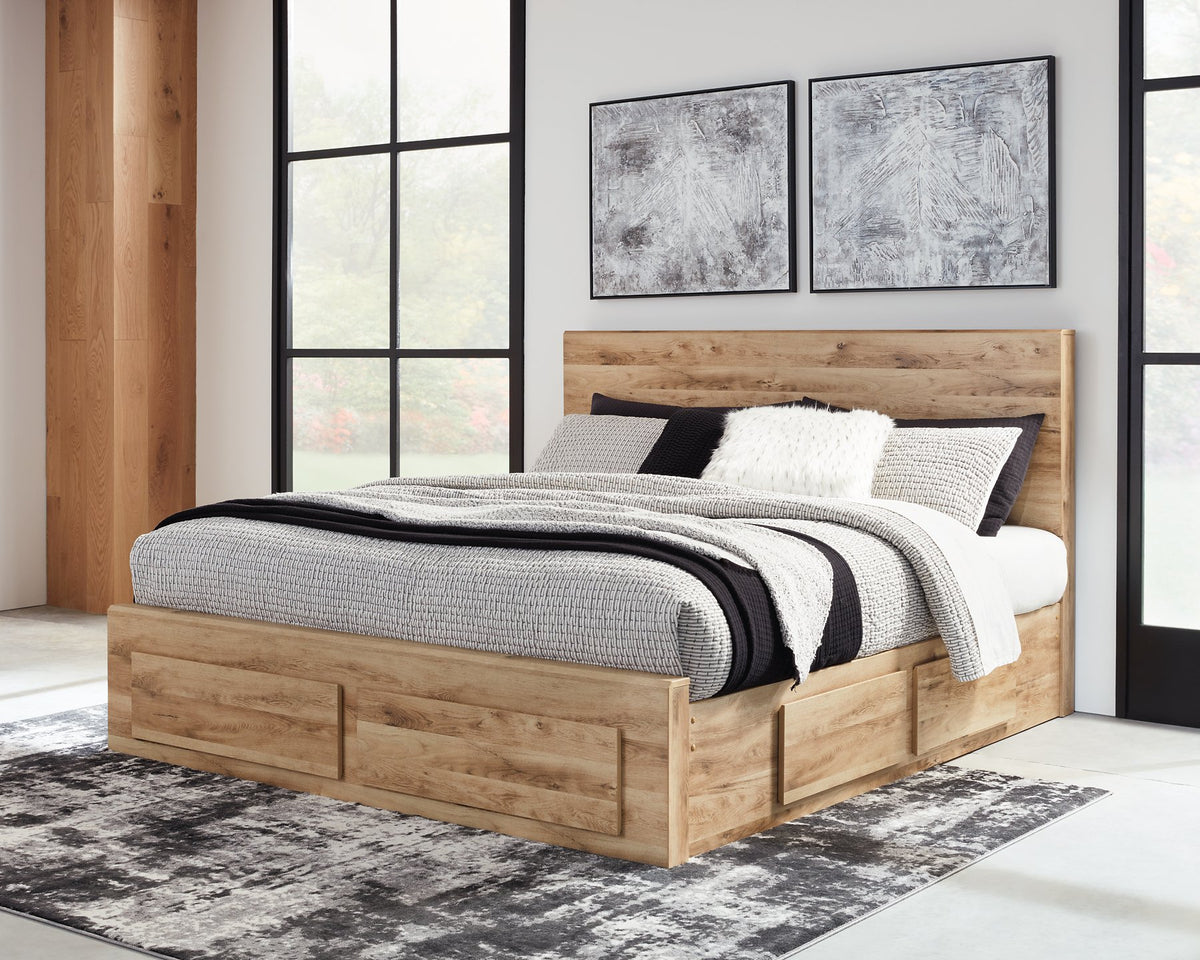 Hyanna Panel Storage Bed with 2 Under Bed Storage Drawer Half Price Furniture