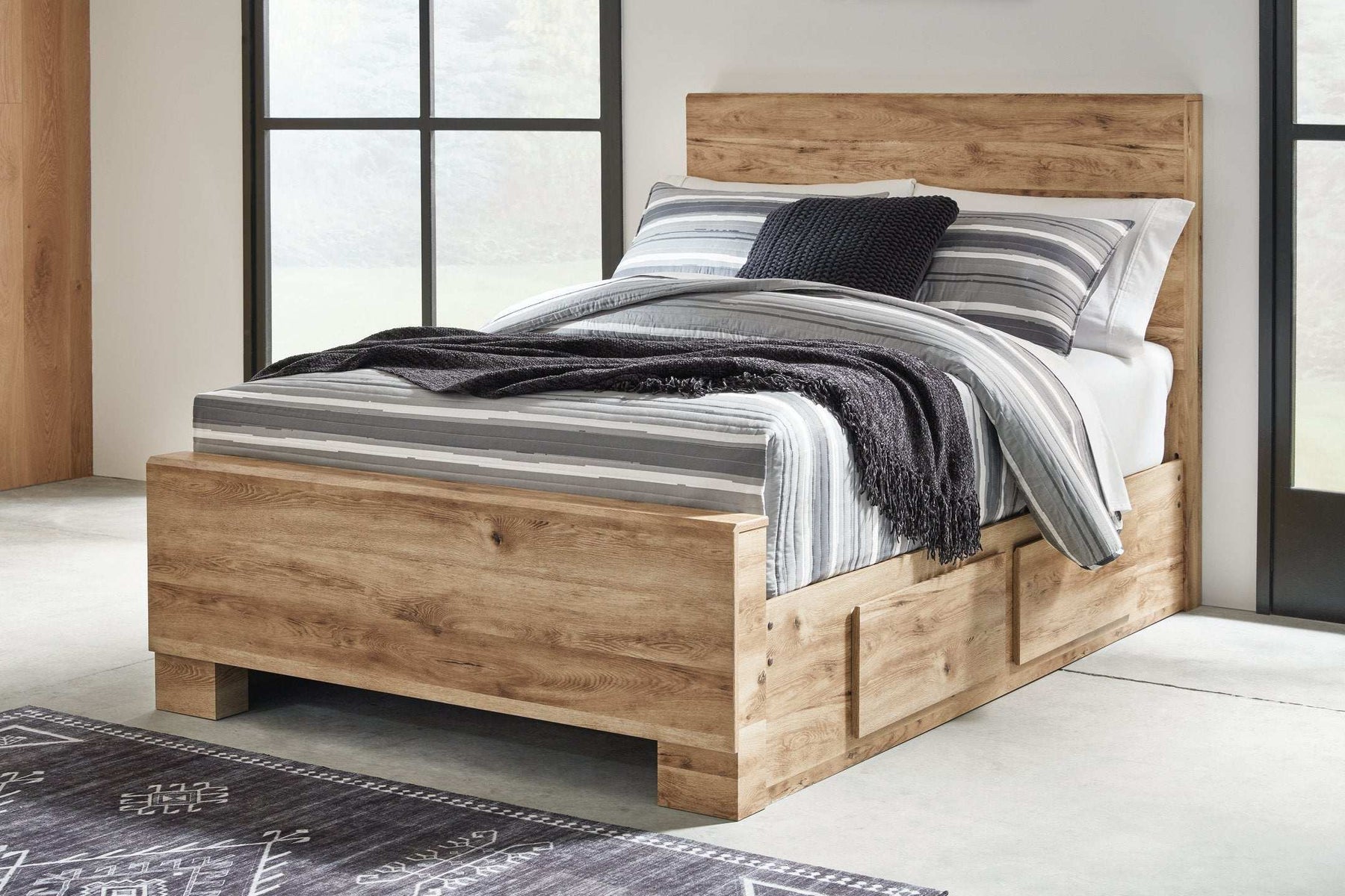 Hyanna Bed with 1 Side Storage Half Price Furniture