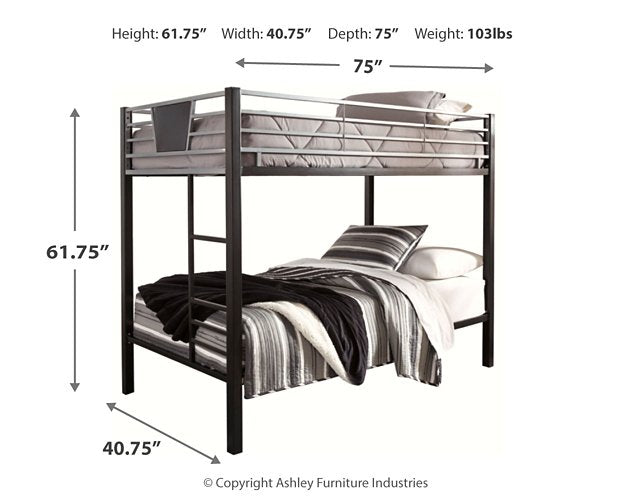 Dinsmore Bunk Bed with Ladder - Half Price Furniture