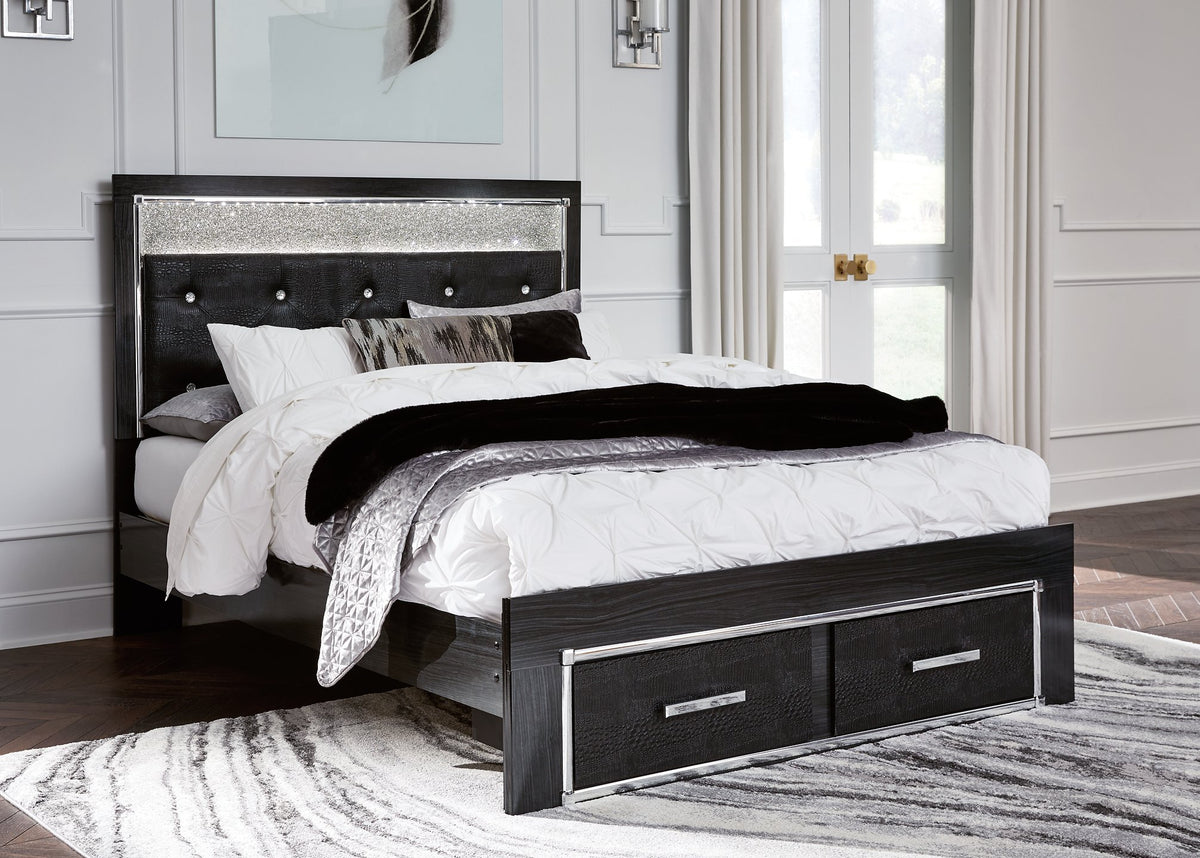 Kaydell Upholstered Panel Storage Bed - Half Price Furniture