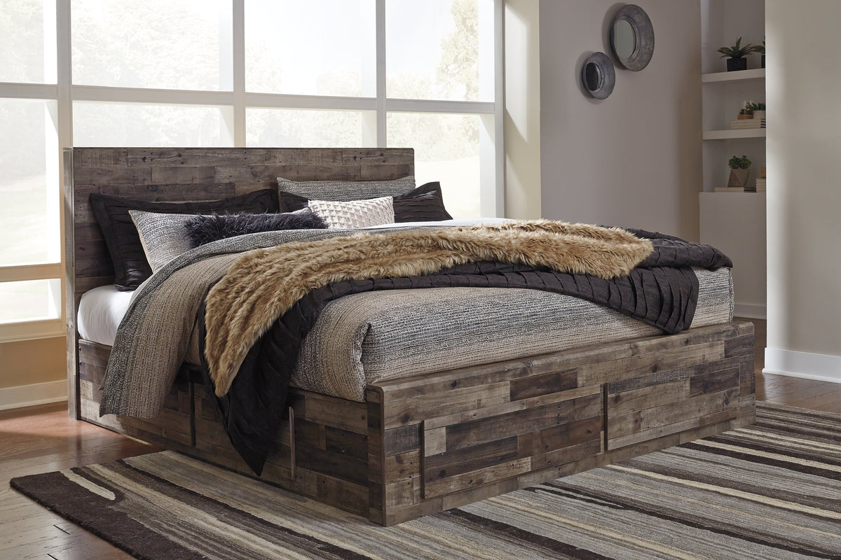 Derekson Bed with 6 Storage Drawers  Half Price Furniture