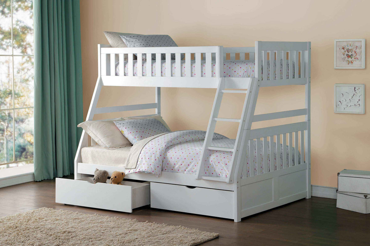 Twin Over Full Bunk Bed with Storage for Space-Saving Efficiency