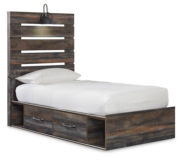 Drystan Bed with 2 Storage Drawers  Half Price Furniture