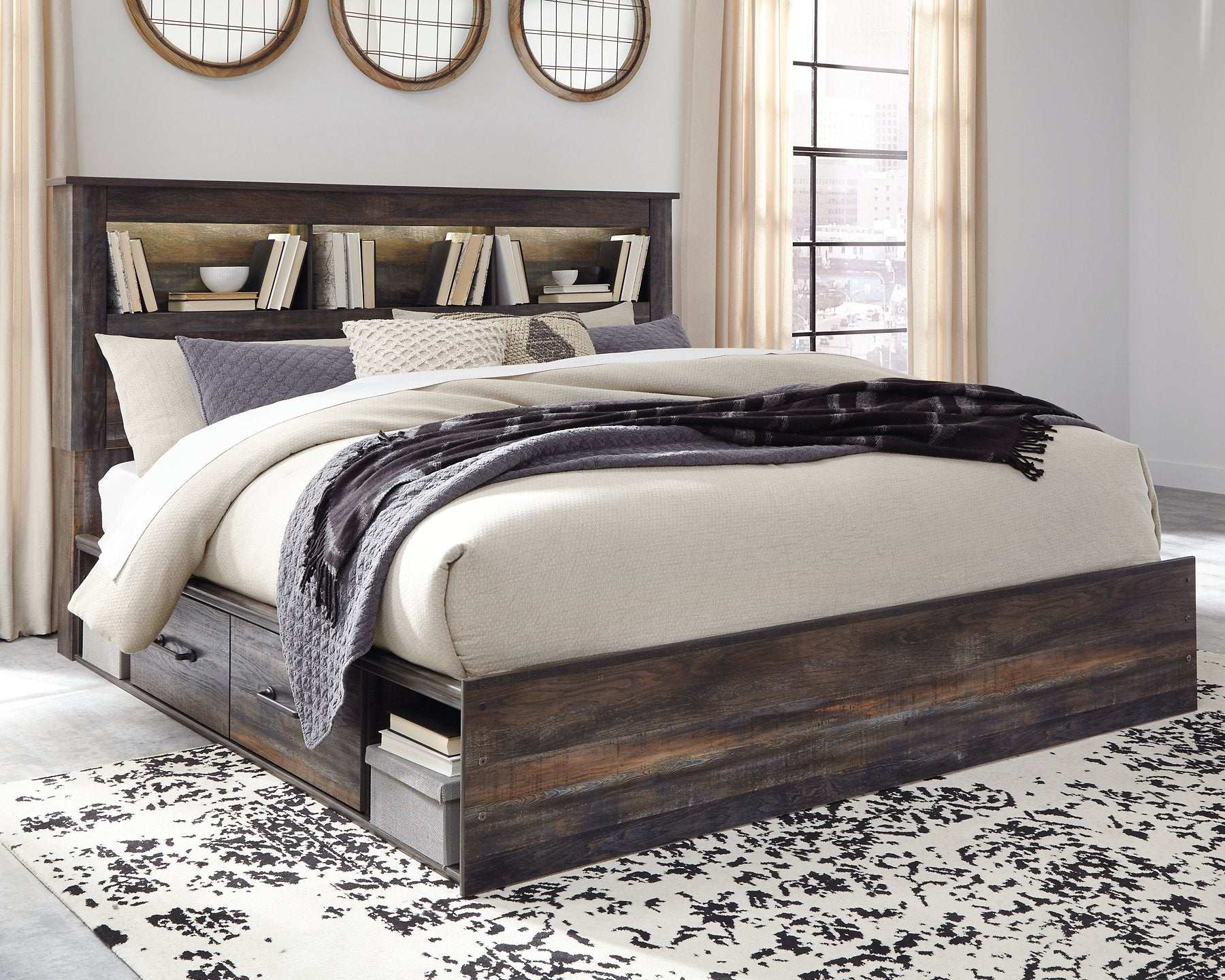 Drystan Bed with 4 Storage Drawers Half Price Furniture