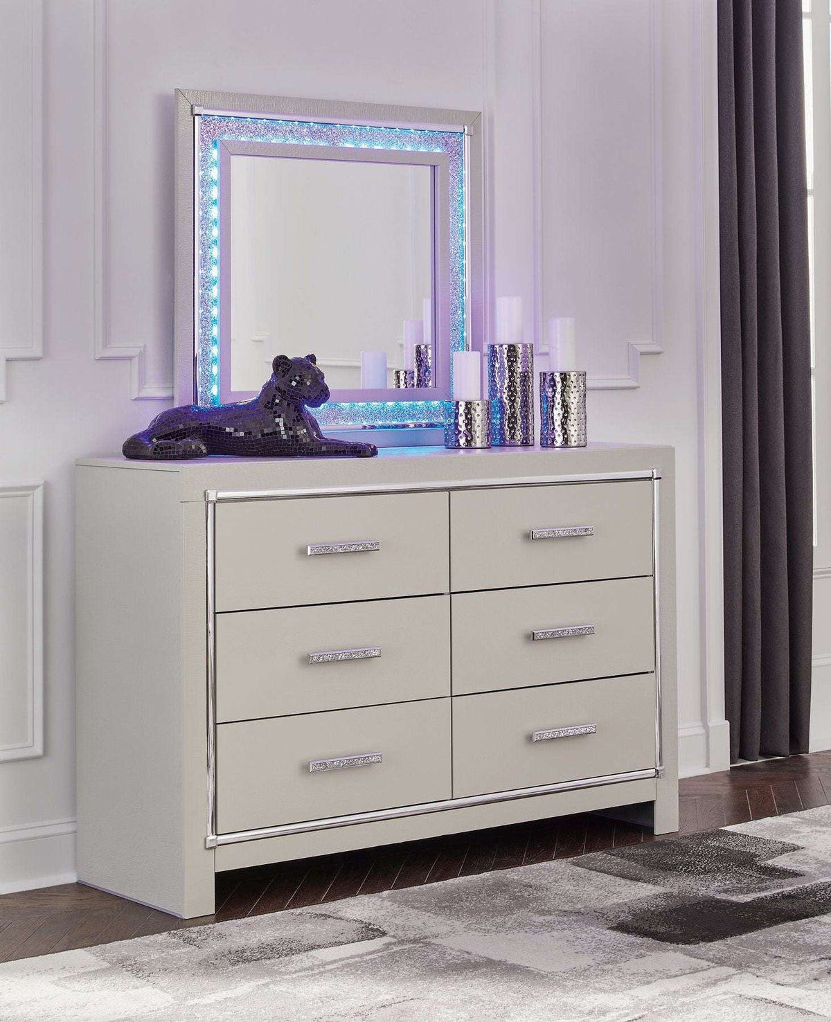 Zyniden Dresser and Mirror Half Price Furniture