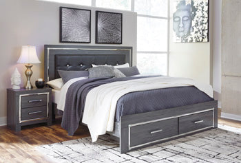 Lodanna Bed with 2 Storage Drawers  Half Price Furniture