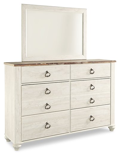 Willowton Dresser and Mirror Half Price Furniture