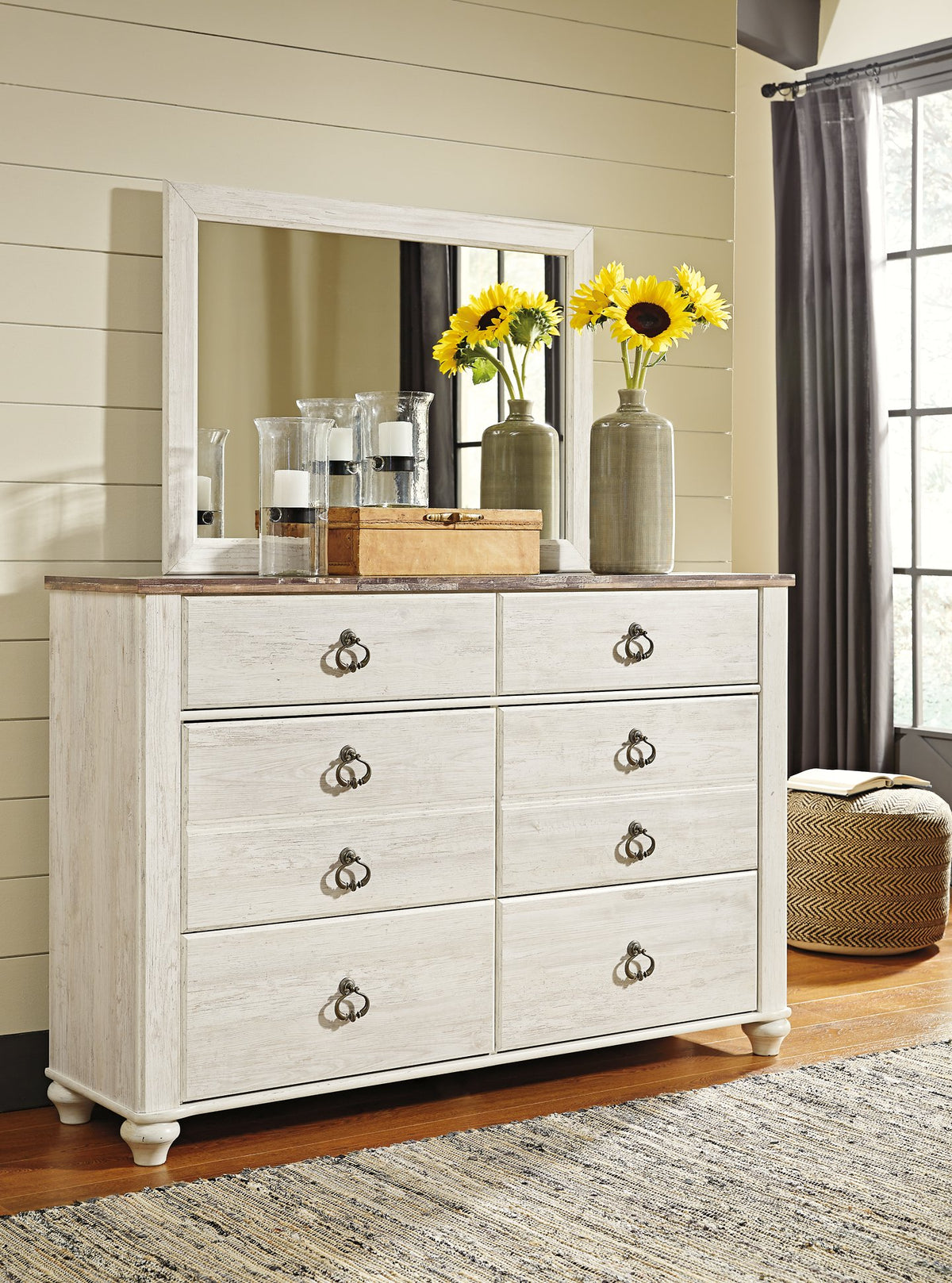 Willowton Dresser and Mirror - Half Price Furniture
