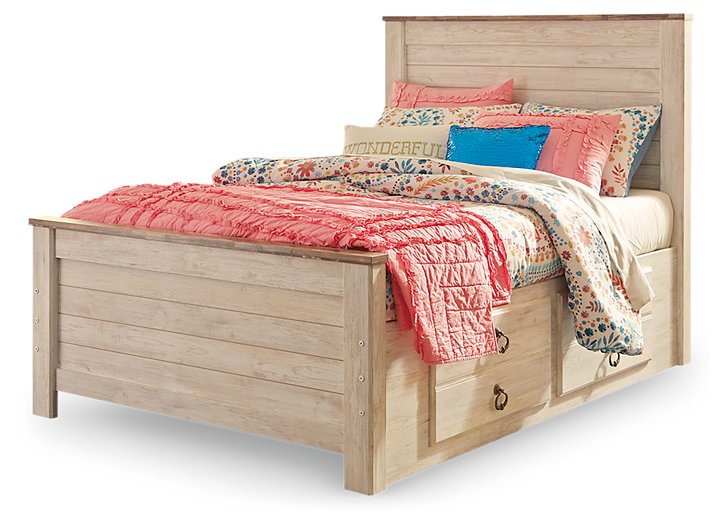 Willowton Bed with 2 Storage Drawers - Half Price Furniture