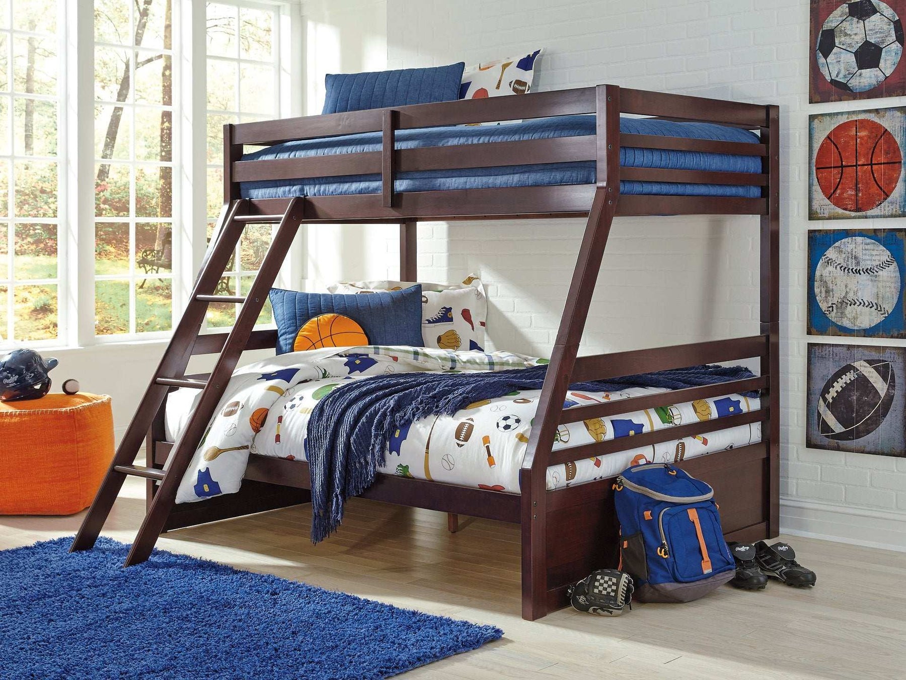 Halanton Youth Bunk Bed with 1 Large Storage Drawer Half Price Furniture