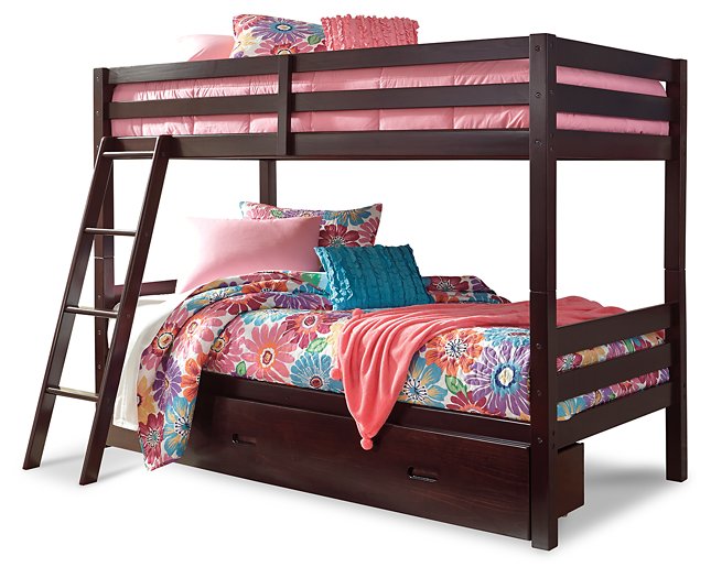 Halanton Youth Bunk Bed with 1 Large Storage Drawer  Half Price Furniture