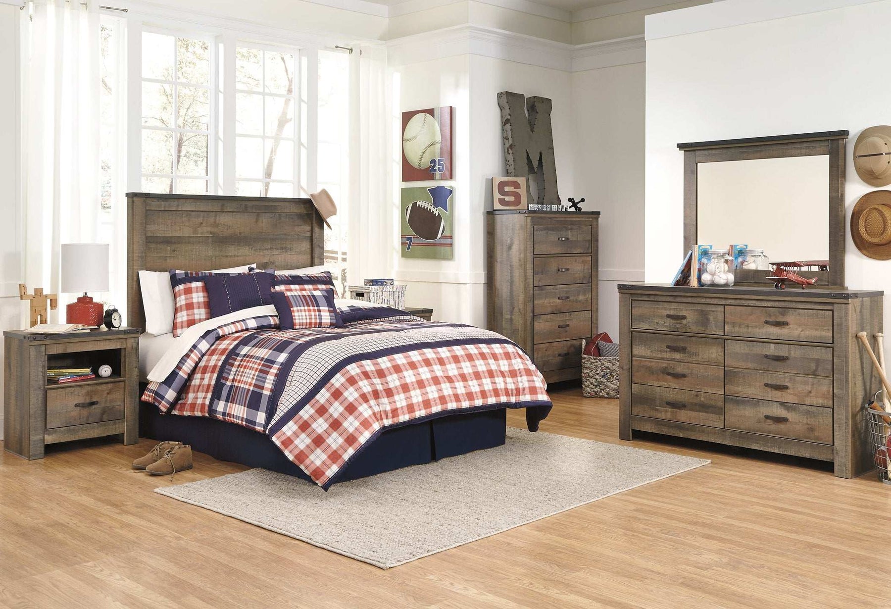 Trinell Bed with 2 Storage Drawers Half Price Furniture
