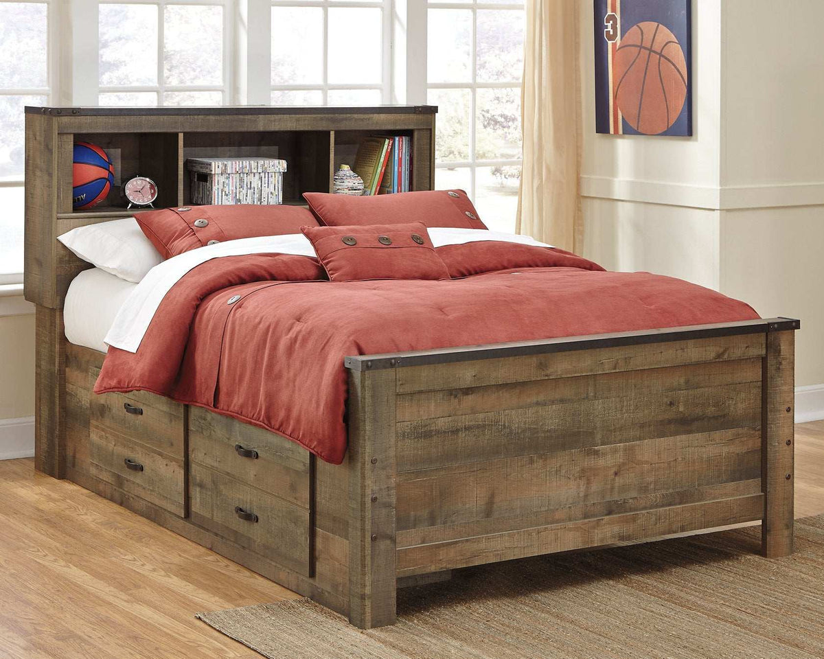 Trinell Bed with 2 Sided Storage Half Price Furniture