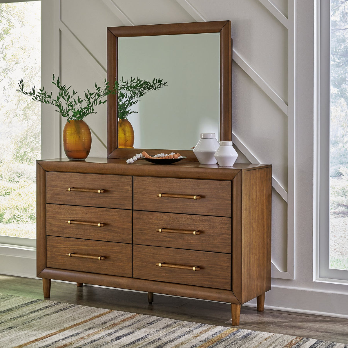 Lyncott Dresser and Mirror  Half Price Furniture
